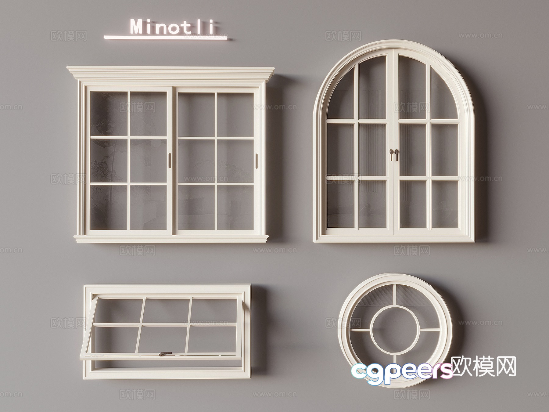 Showcase Coffee Window Folding Window 3D Model Showcase Coffee Window Folding Window 3D Model