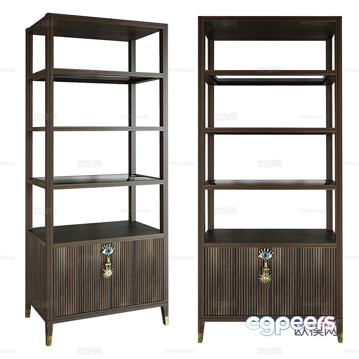 Solid wood cabinet rack 3D model Solid wood cabinet rack 3D model