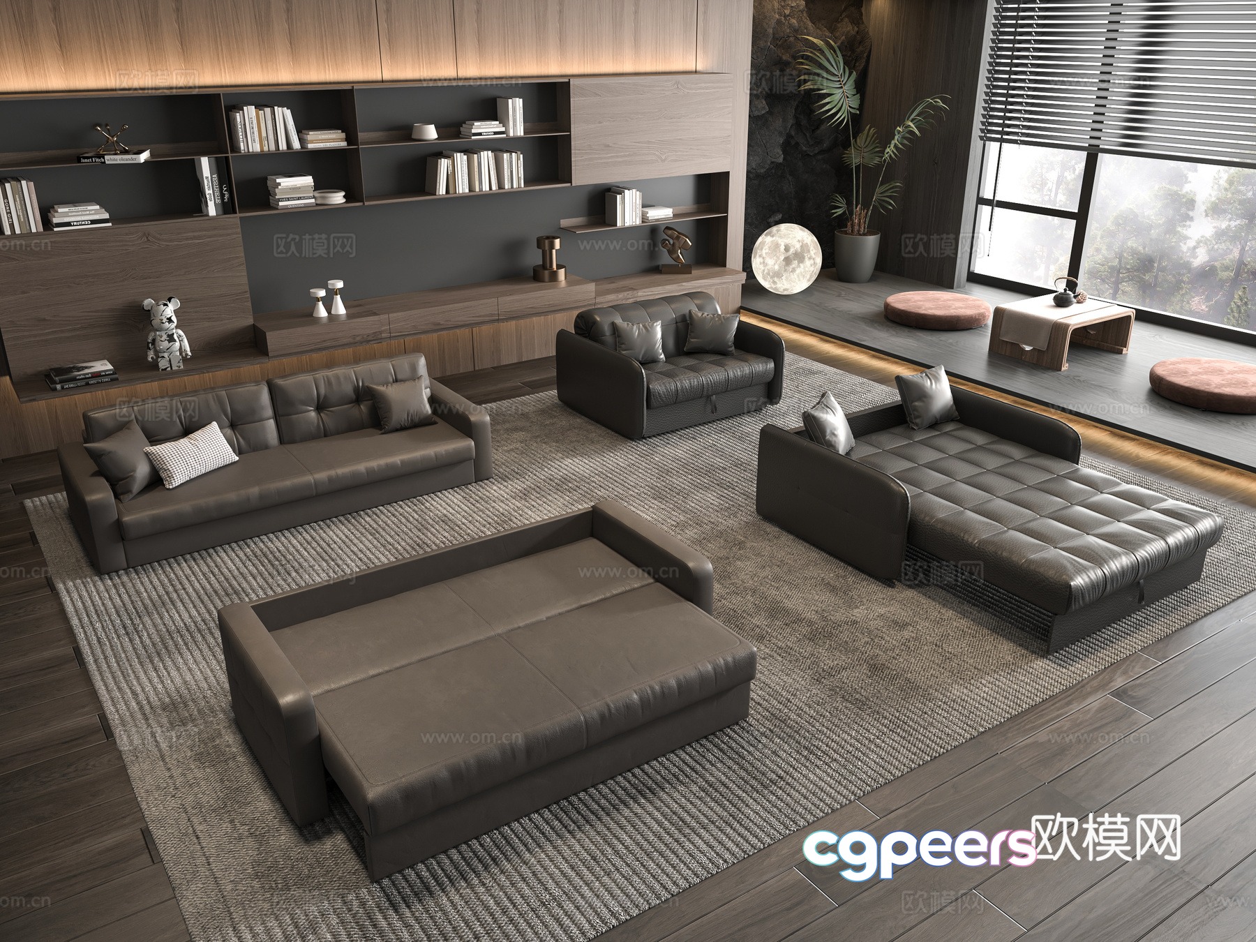 Modern sofa bed 3d model Modern sofa bed 3d model