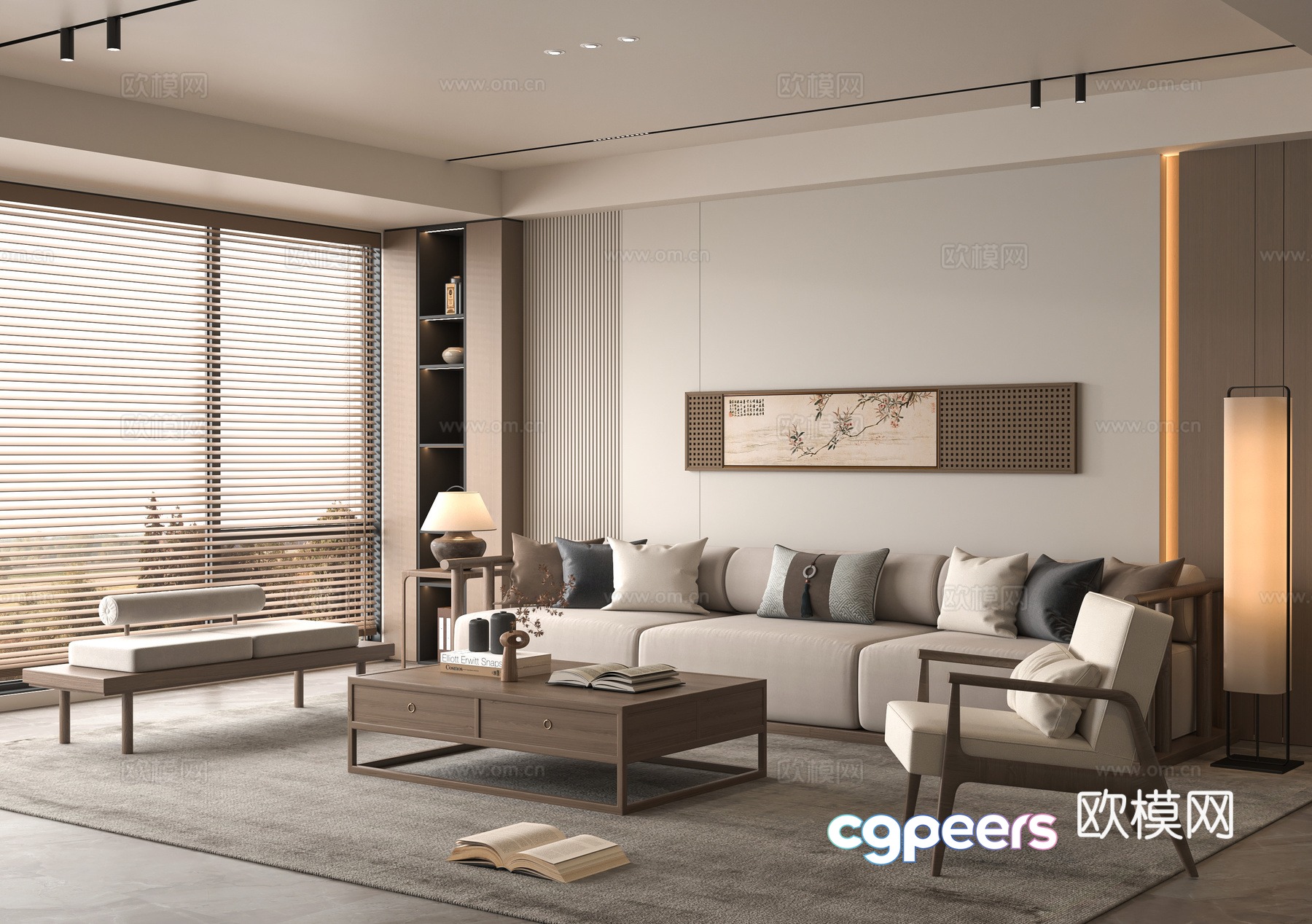 Middle-aged home living room 3D model Middle-aged home living room 3D model