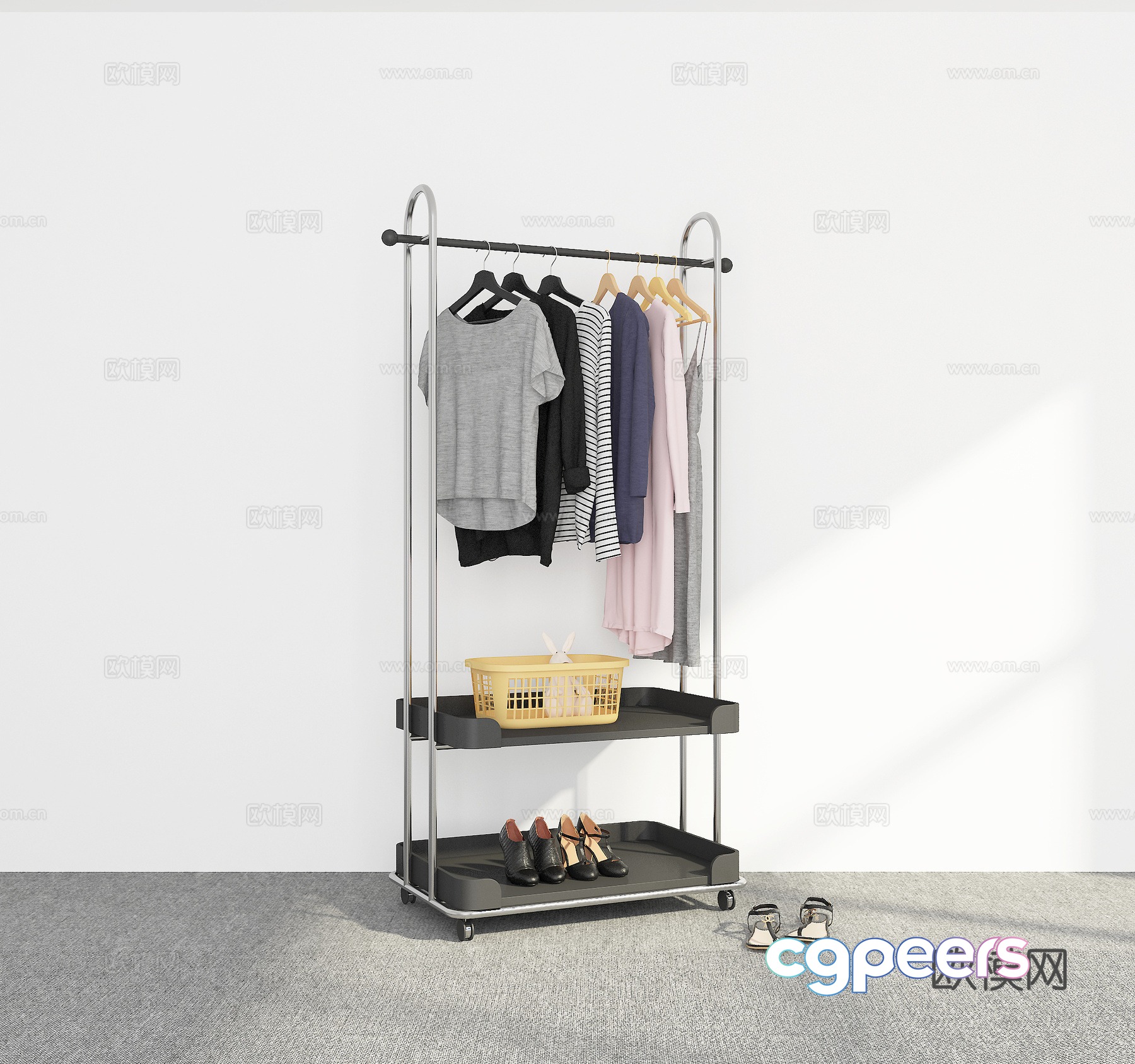 Modern clothes hanger 3d model Modern clothes hanger 3d model