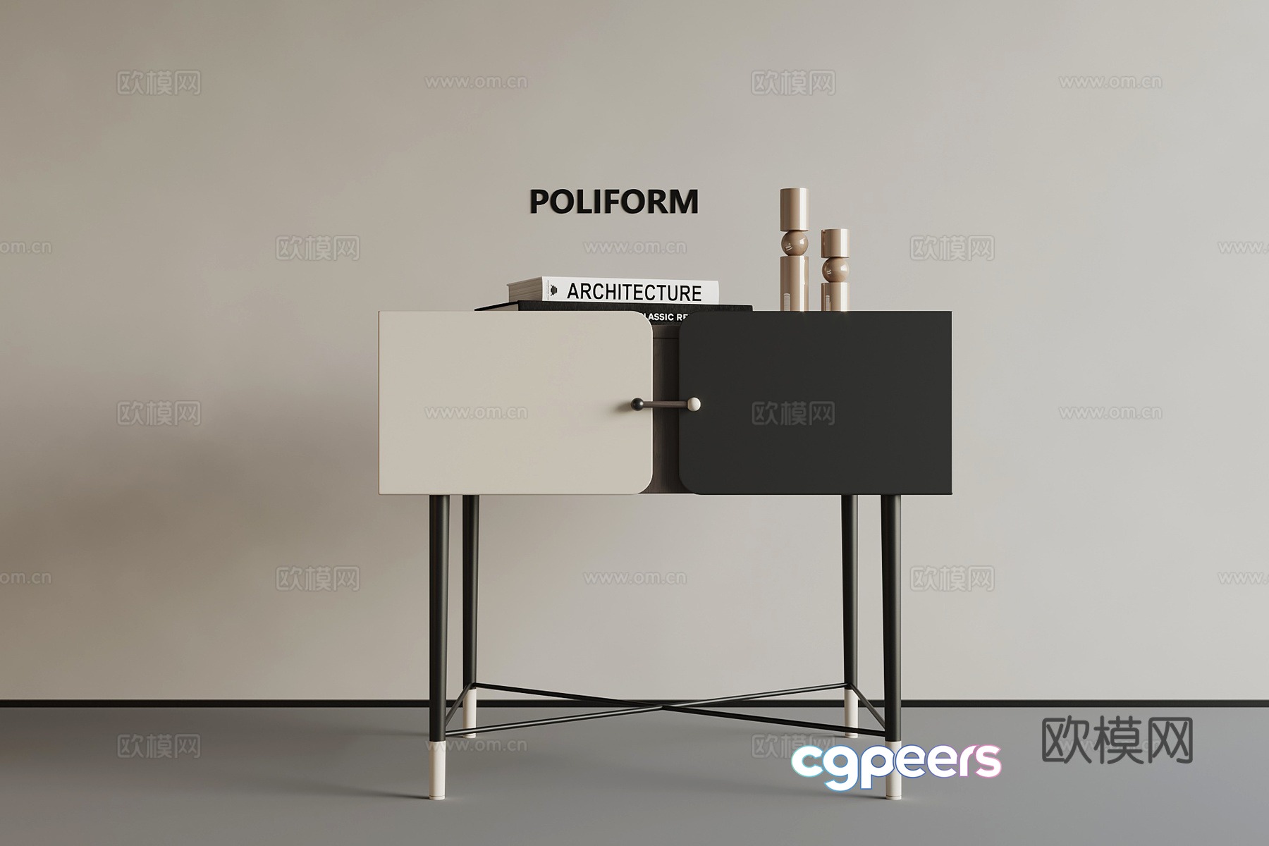 Modern night table 3d model