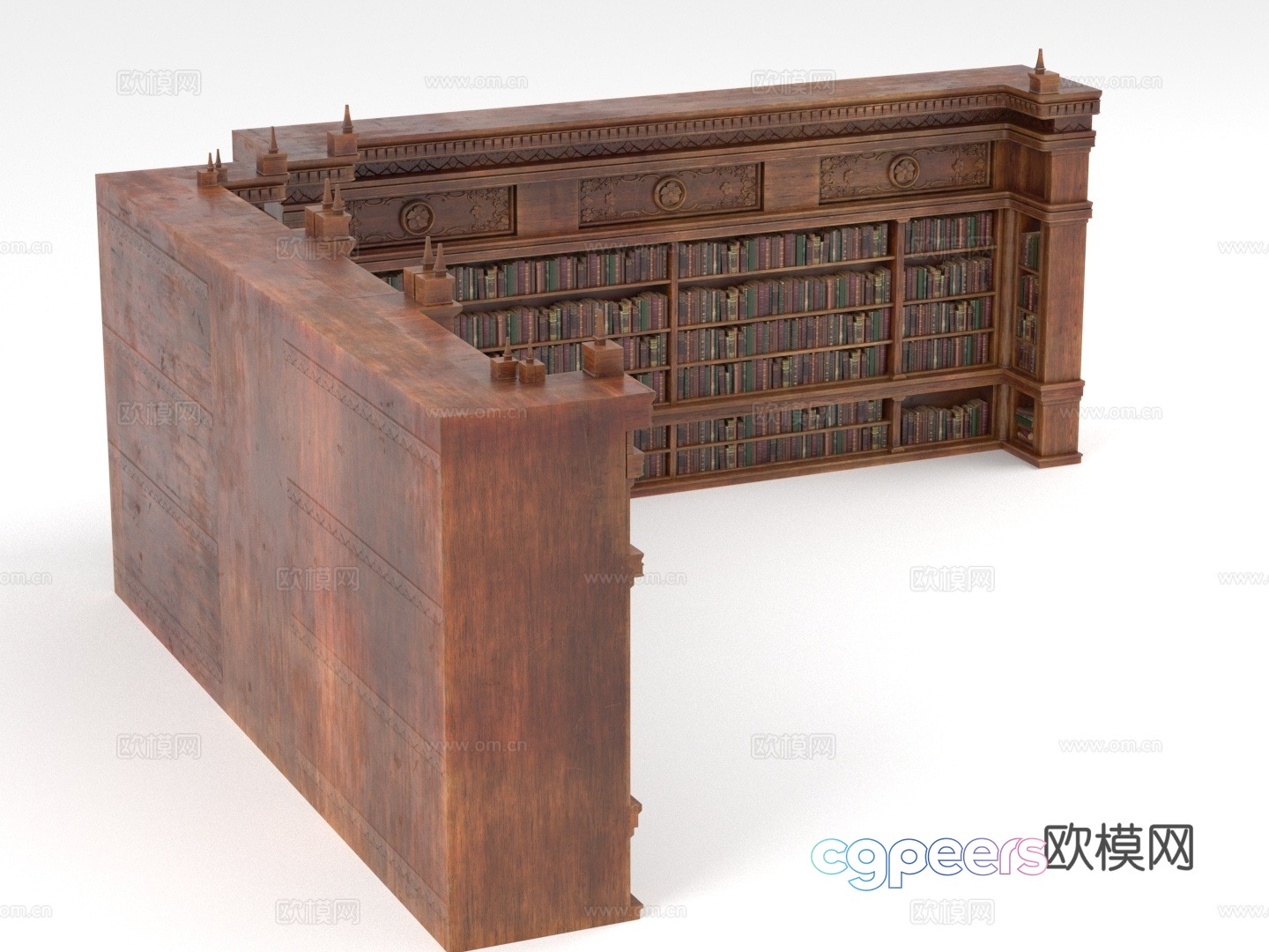 Library bookshelf shelf corner bookshelf 3d model Library bookshelf shelf corner bookshelf 3d model
