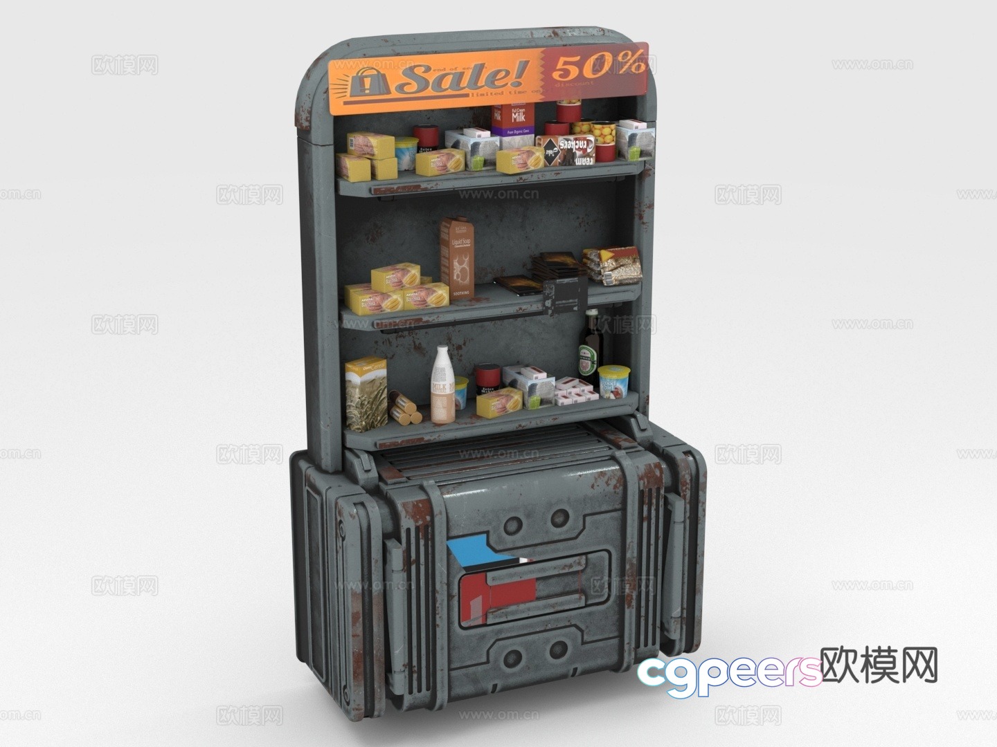 Storage rack shelf display rack product display rack 3D model Storage rack shelf display rack product display rack 3D model