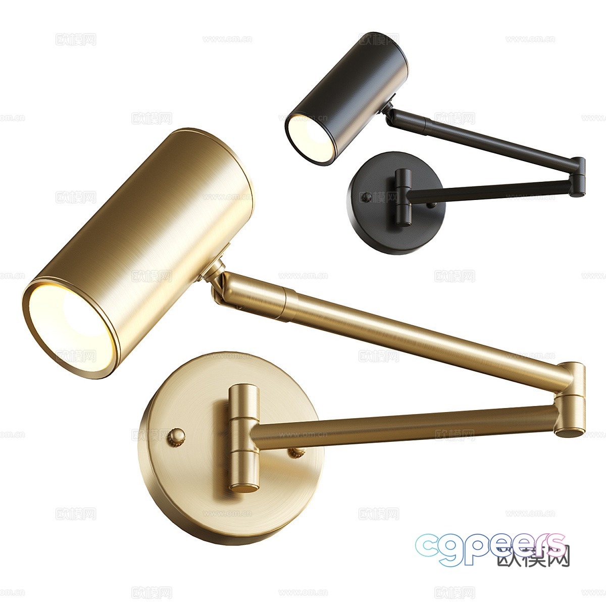 Modern light luxury minimalist stretchable metal decorative wall light 3D model Modern light luxury minimalist stretchable metal decorative wall light 3D model