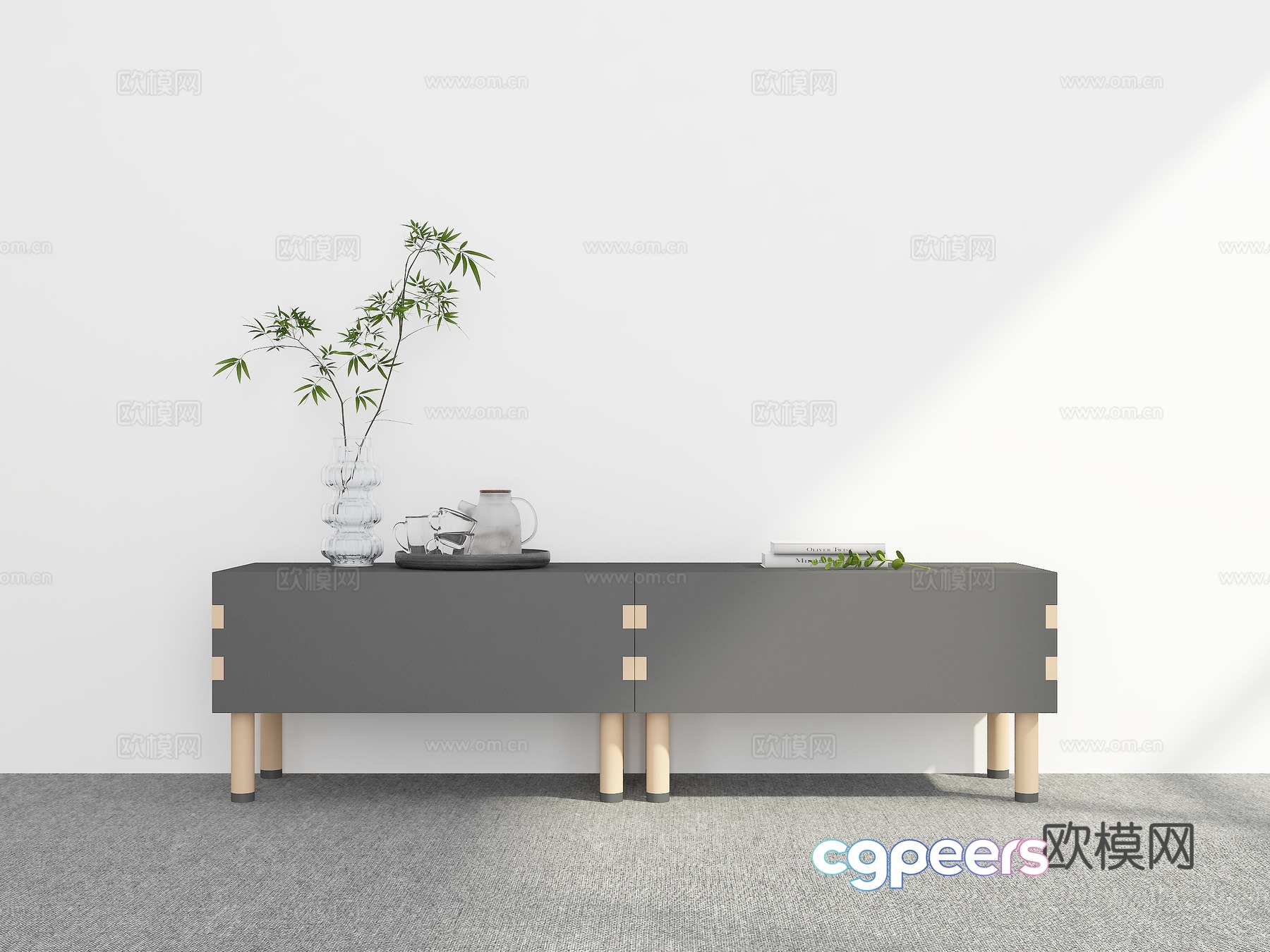 Modern TV cabinet 3d model Modern TV cabinet 3d model