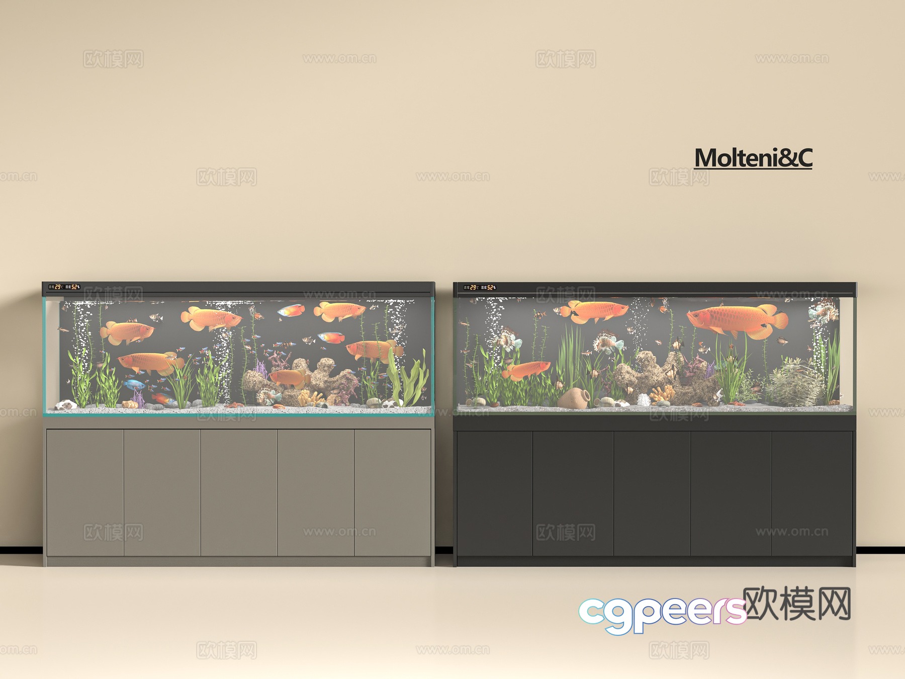 Modern fish tank 3d model Modern fish tank 3d model