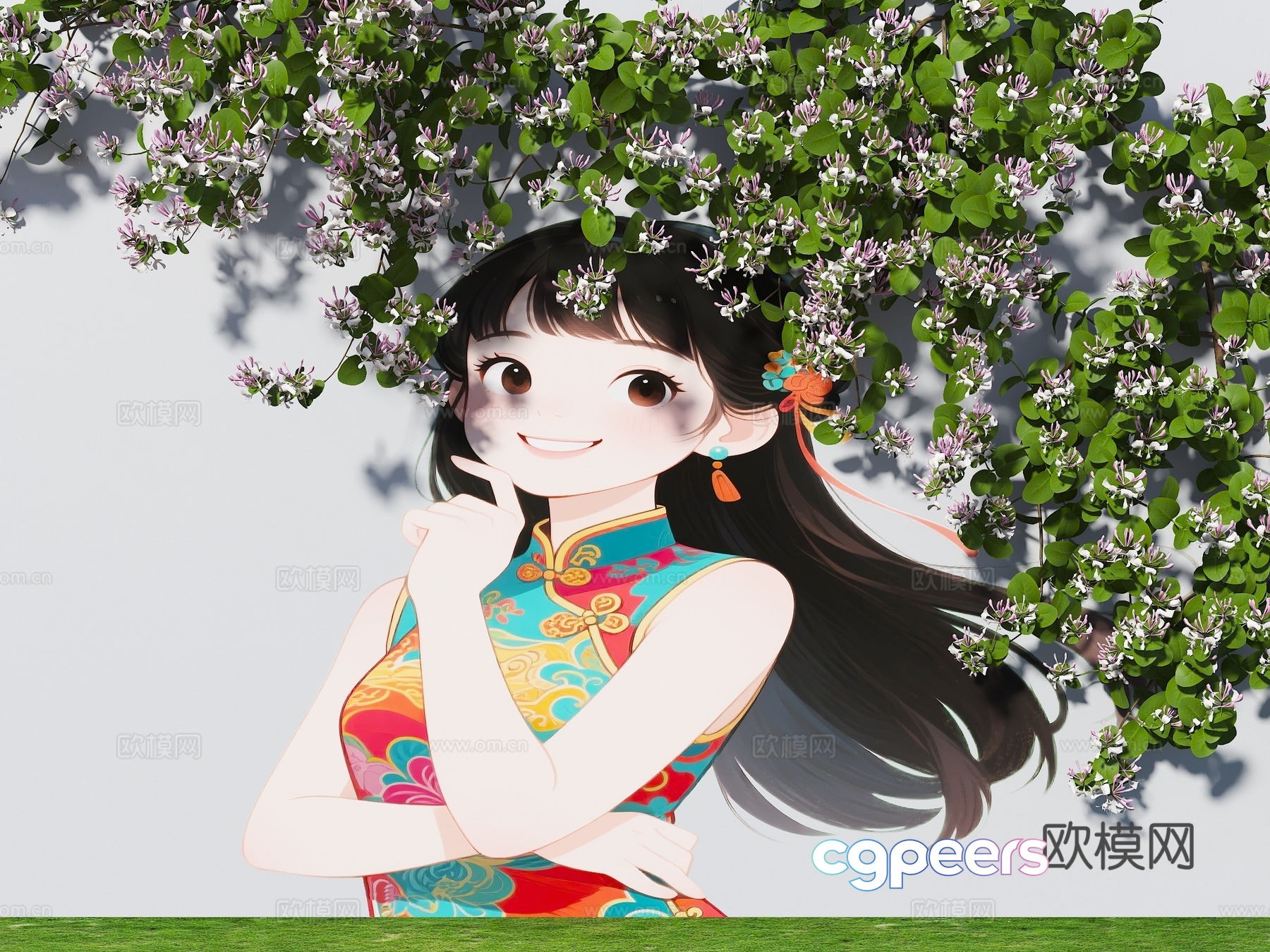 Internet celebrity check-in wall Healing girl wall Beautiful flower wall Plant flowers Vine climbing plant flower 3D model Internet celebrity check-in wall Healing girl wall Beautiful flower wall Plant flowers Vine climbing plant flower 3D model