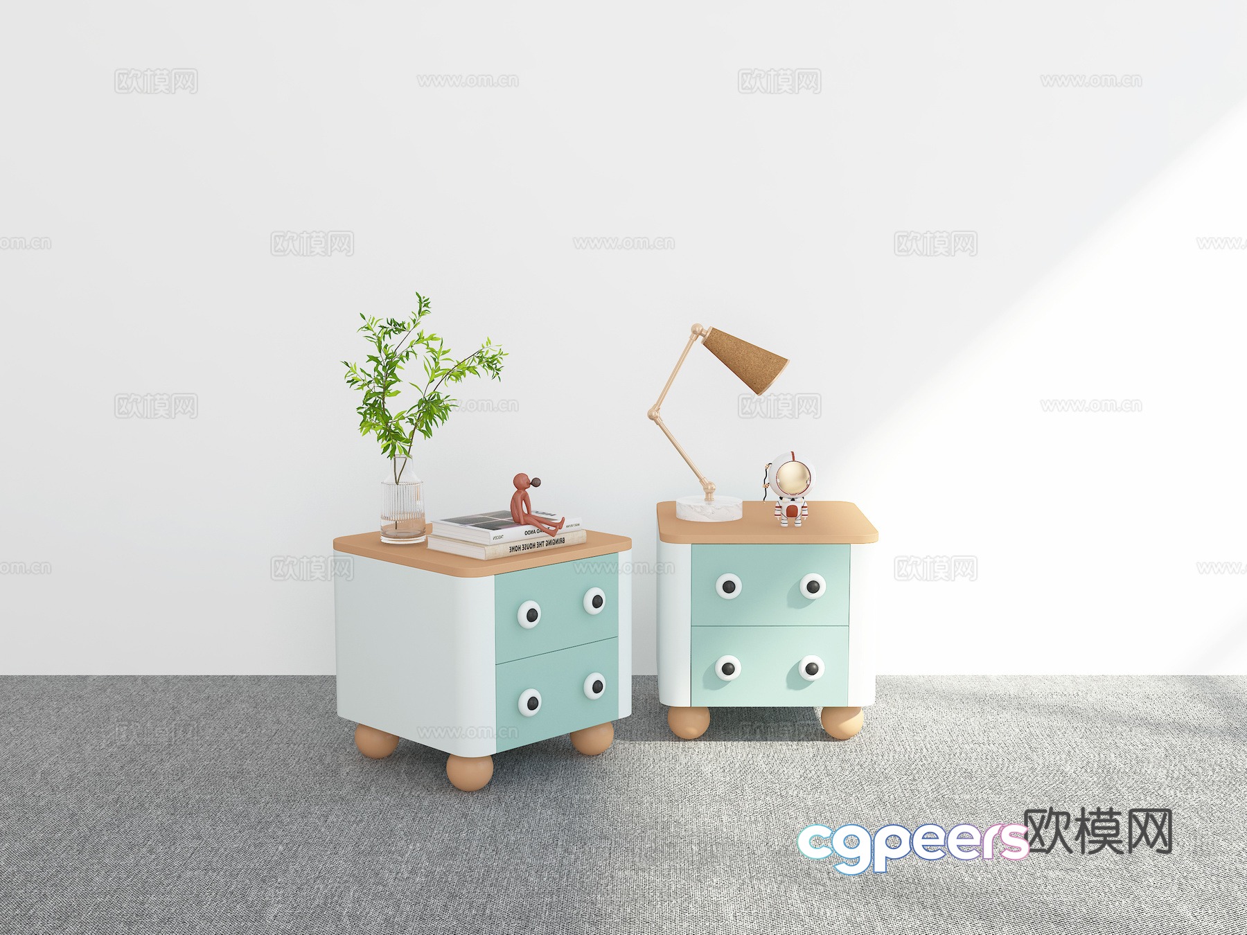 Modern night table 3d model Modern night table 3d model