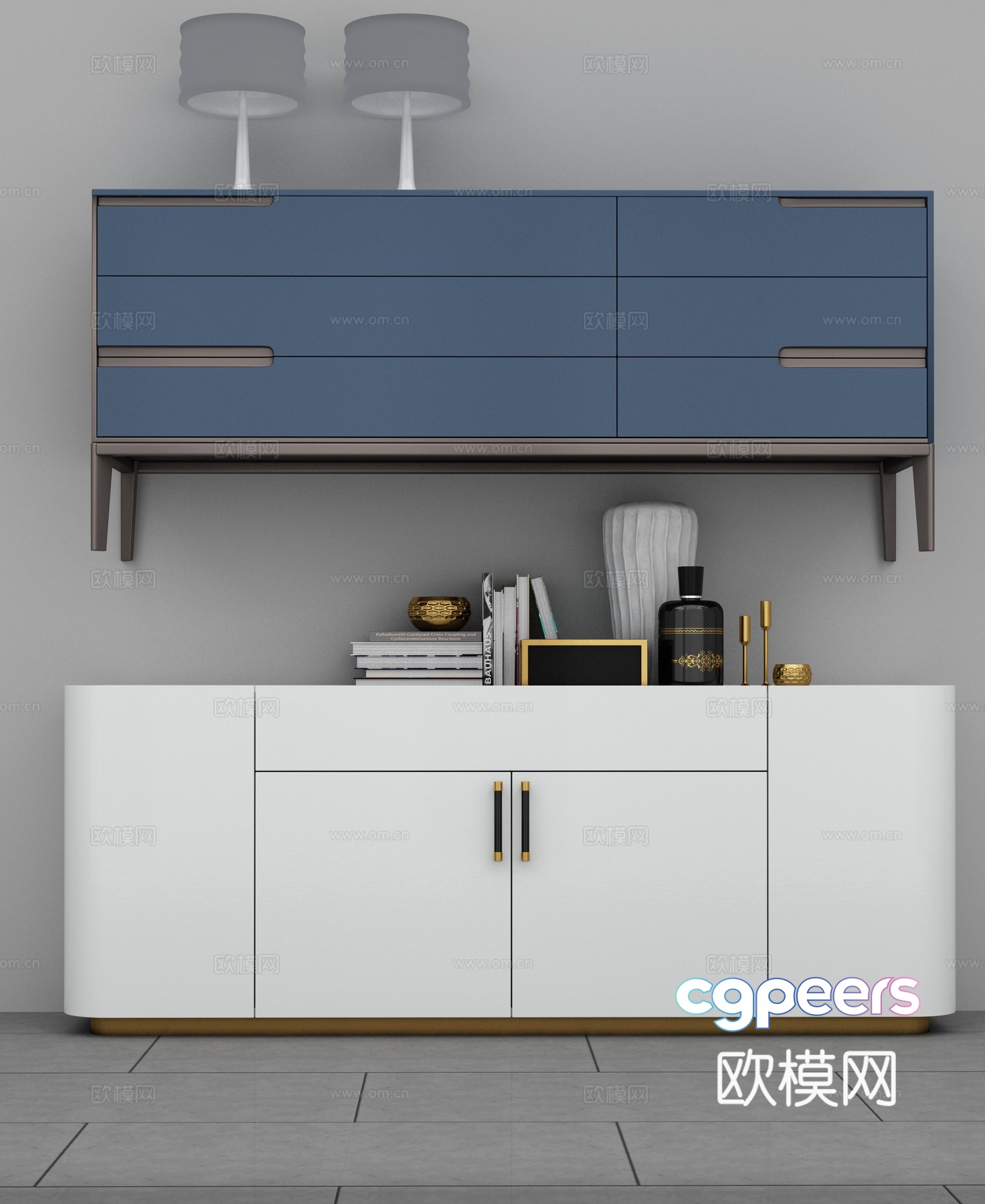 Modern TV cabinet combination 3D model Modern TV cabinet combination 3D model
