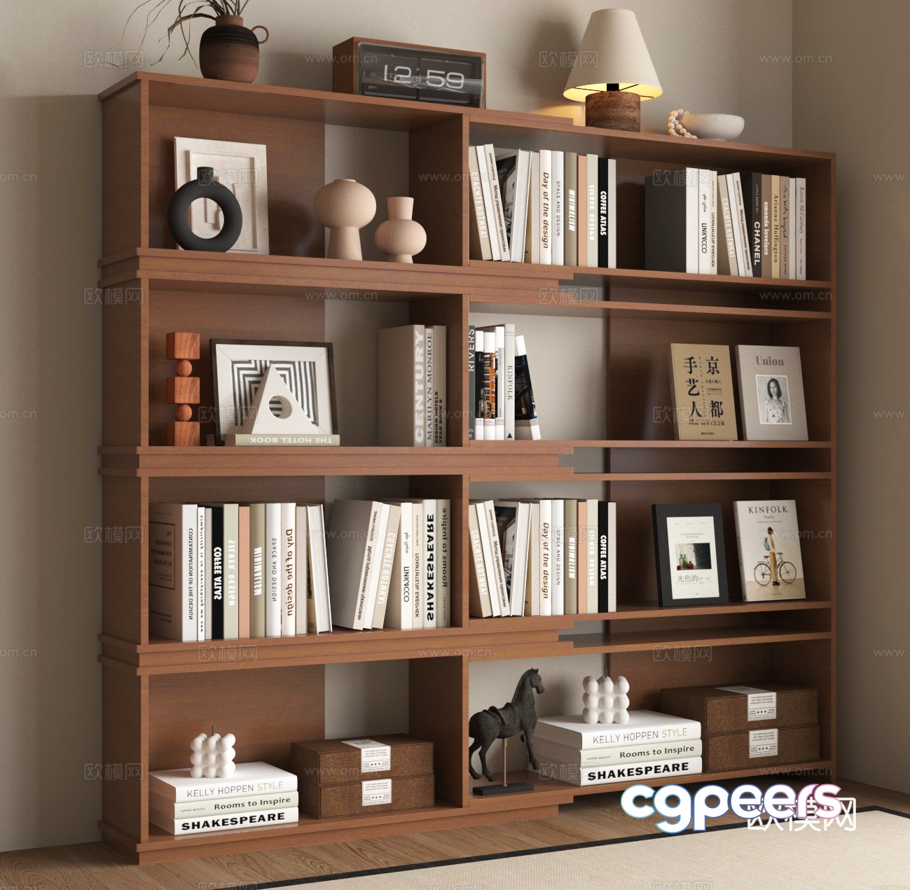 Bookcase Locker 3D Model Bookcase Locker 3D Model