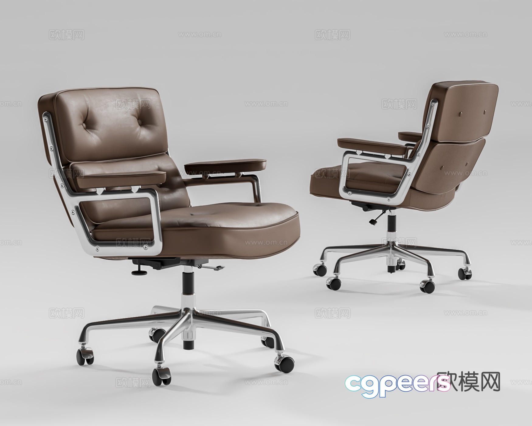 Herman Miller Modern Office Chair Leather Office Chair Training Chair 3D Model