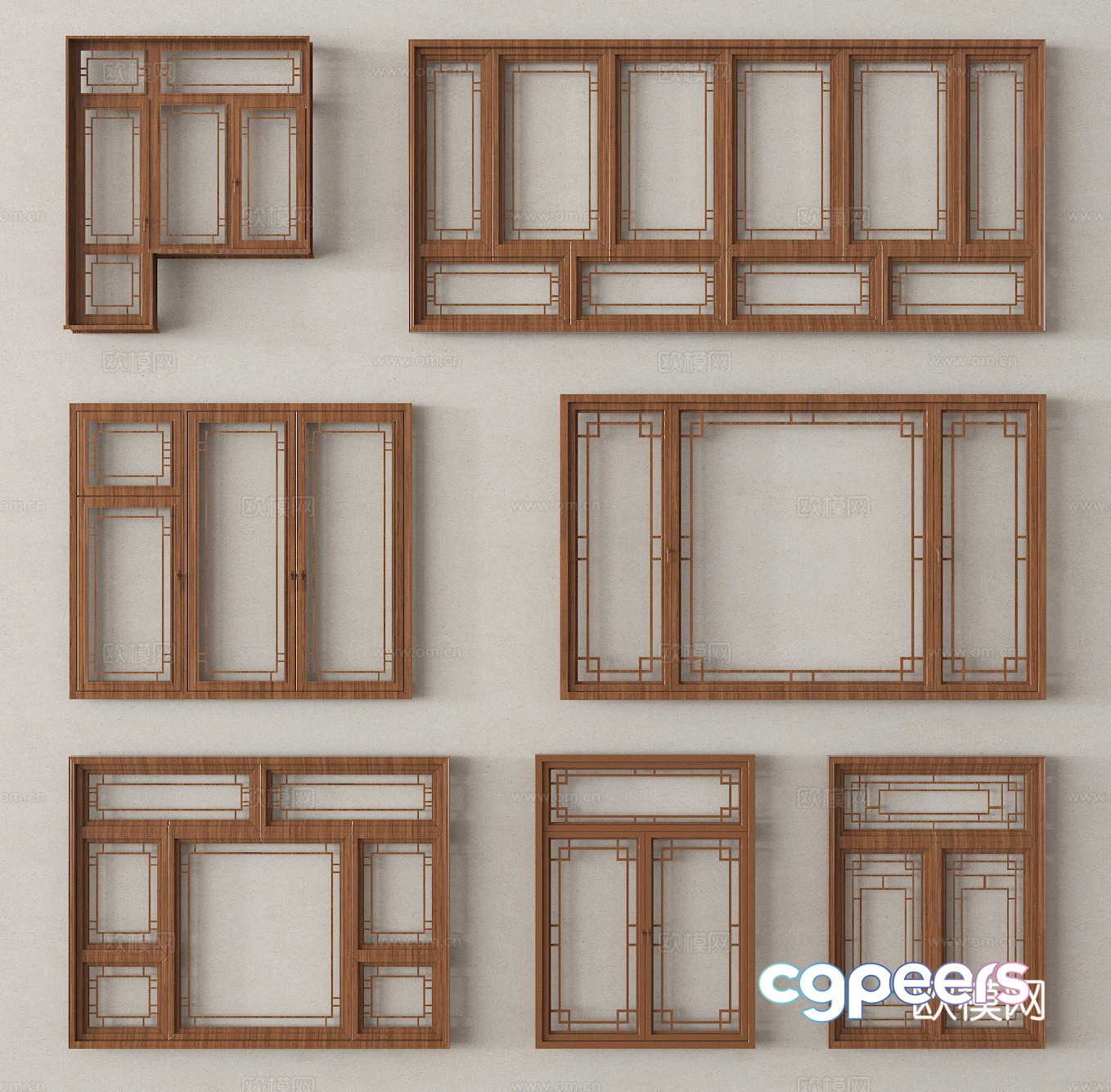Casement window Floor to ceiling window 3d model Casement window Floor to ceiling window 3d model
