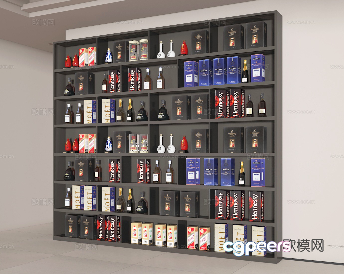 Wine cabinet 3d model Wine cabinet 3d model
