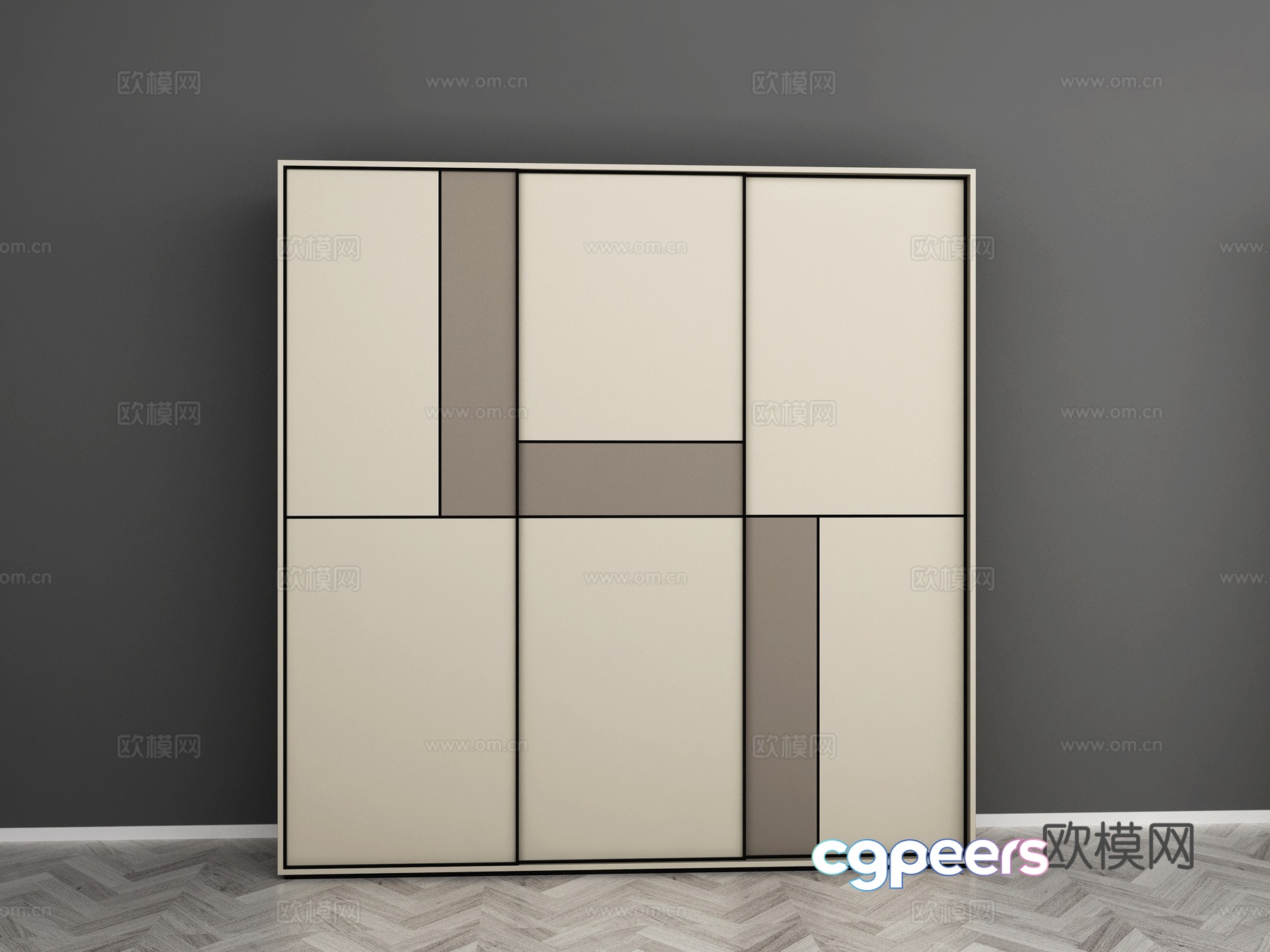 Modern style wardrobe 3d model Modern style wardrobe 3d model
