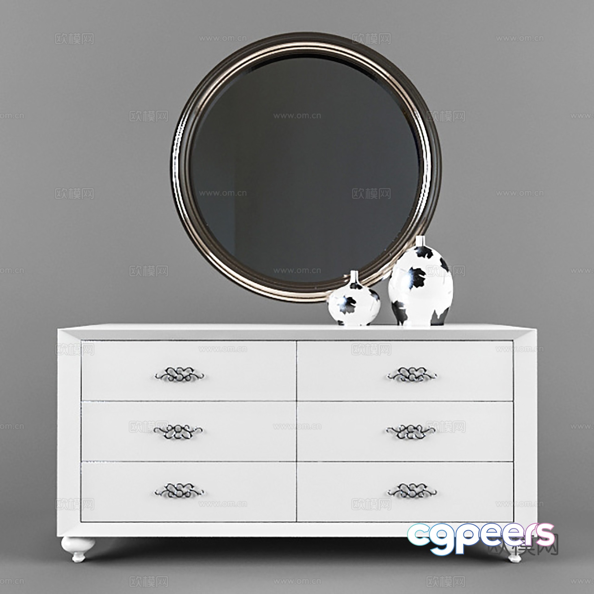 Modern decorative cabinet 3d model Modern decorative cabinet 3d model