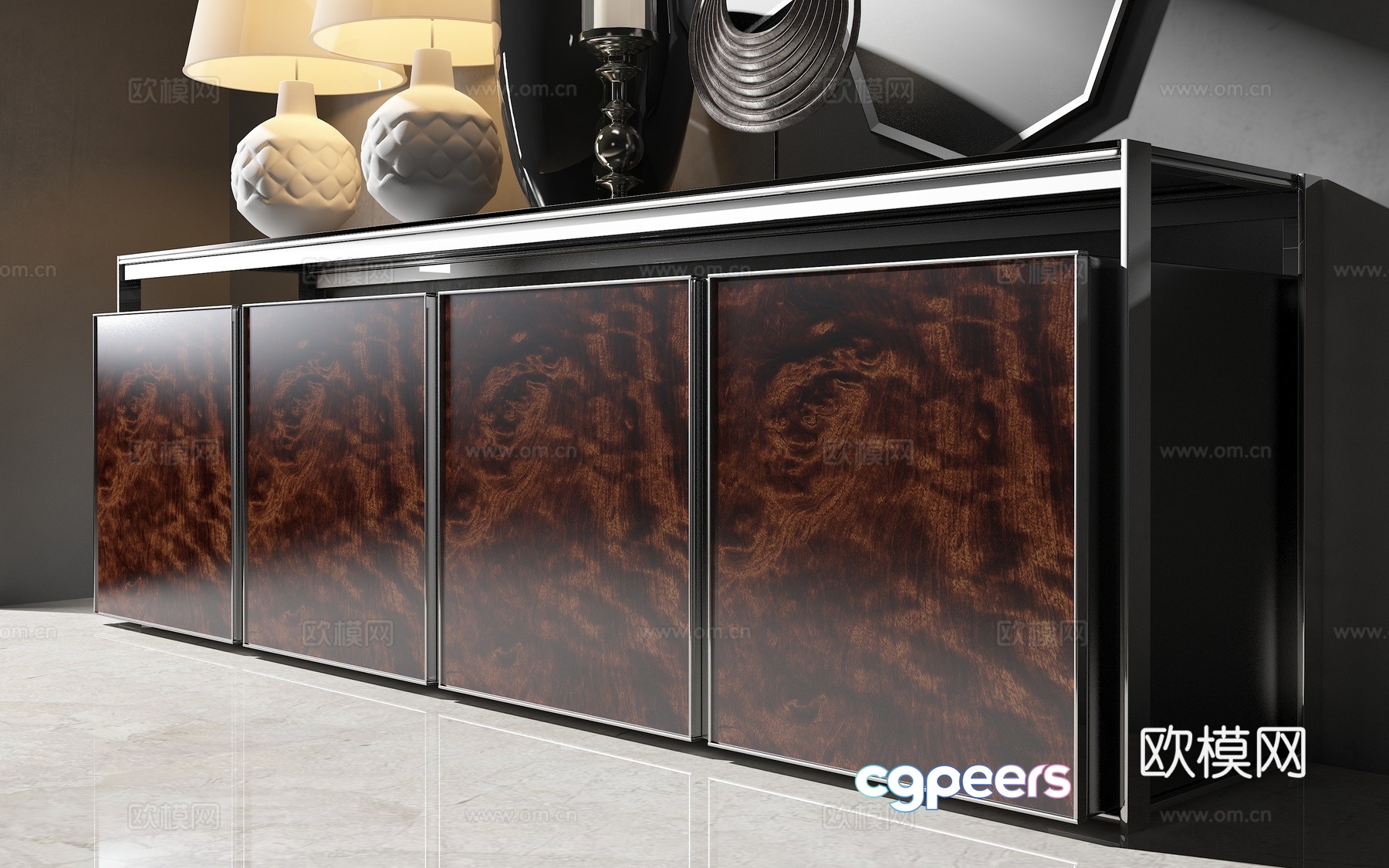 Modern sideboard sideboard accessories vase 3d model Modern sideboard sideboard accessories vase 3d model