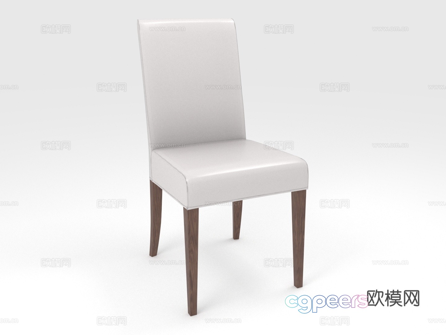 Dining chair leather chair solid wood chair chair seat 3d model