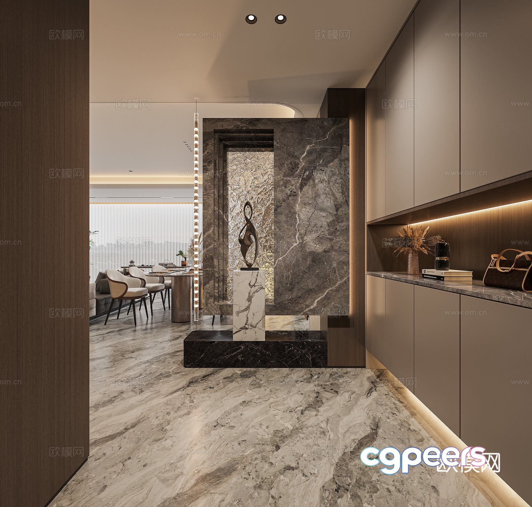 Modern entrance 3D model