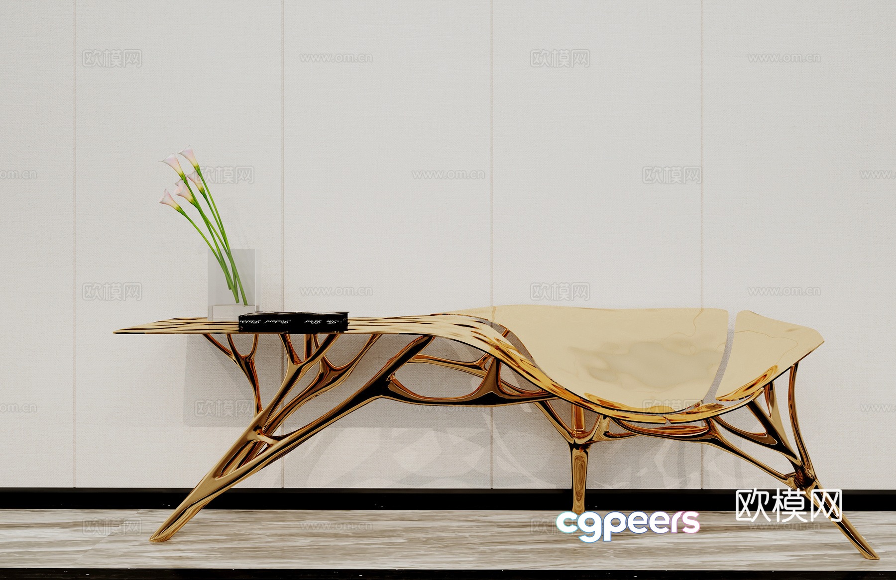 Modern shoe replacement bench stool stool ornament 3D model