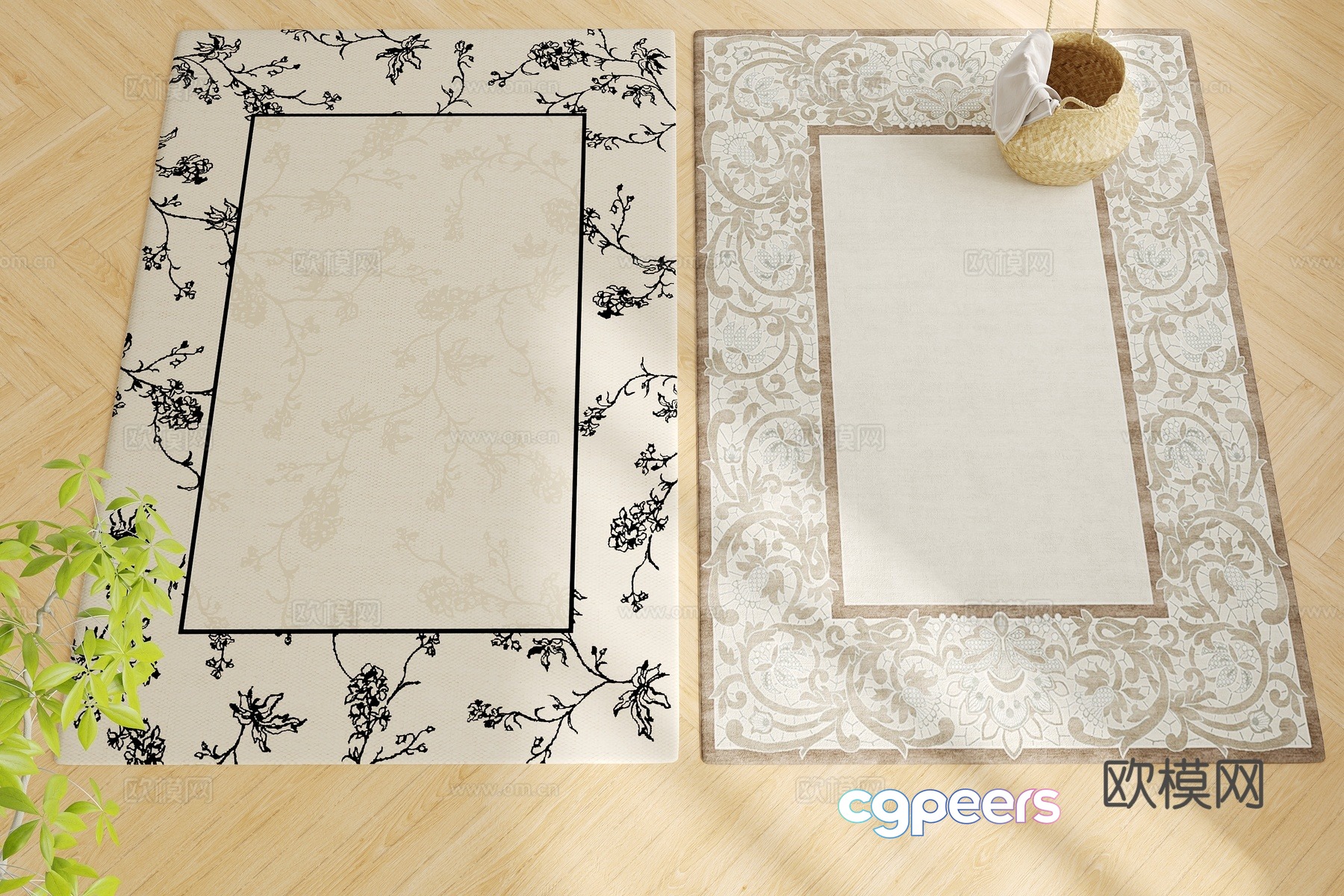 French medieval carpet 3d model