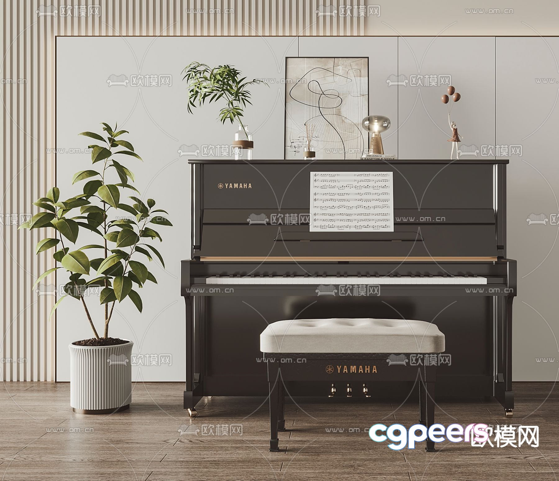piano 3d model piano 3d model