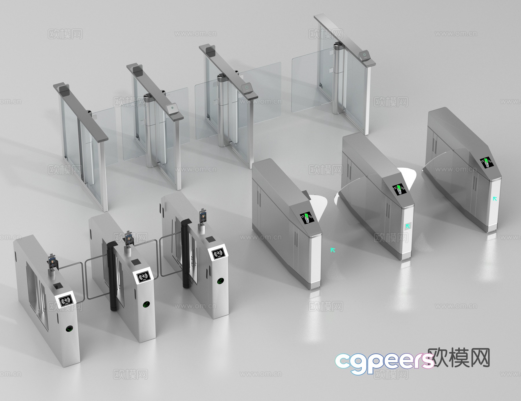 Access control gate sensor door security door 3d model Access control gate sensor door security door 3d model