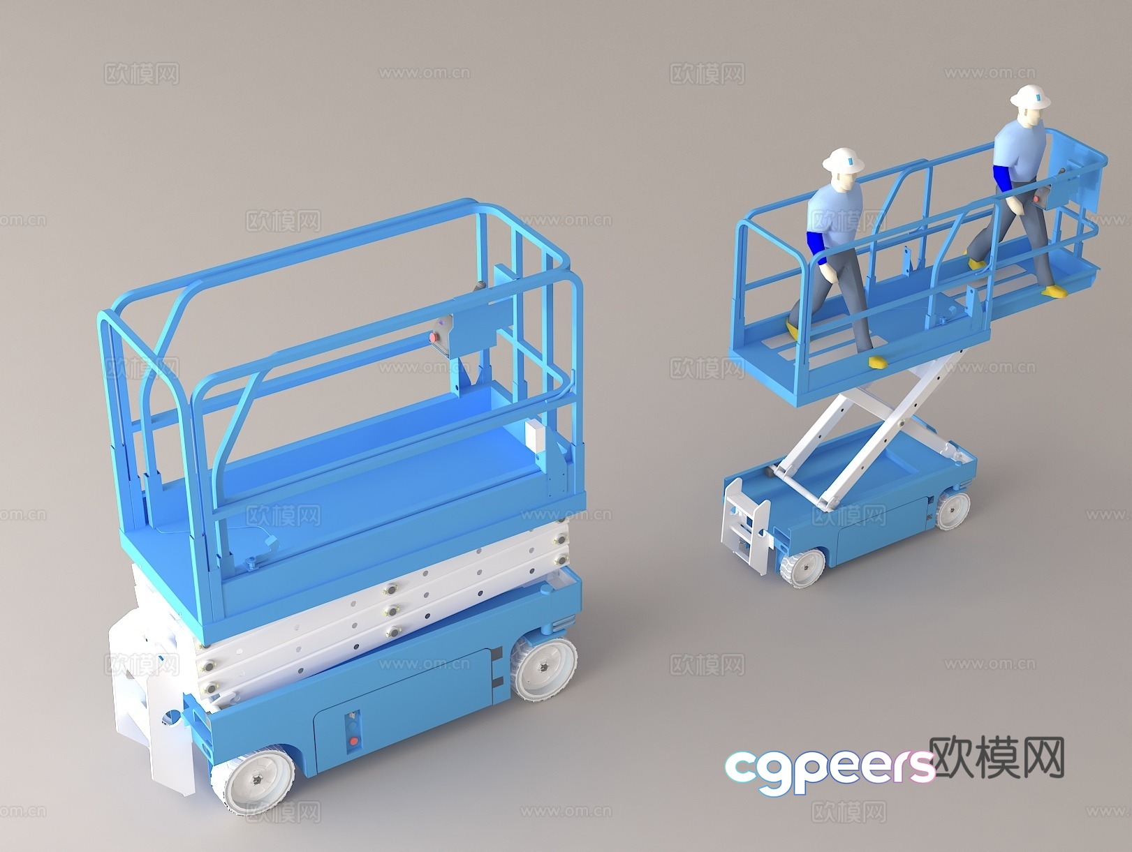 Lifting platform, aerial work vehicle, engineering equipment, mobile lift, industrial equipment 3D model Lifting platform, aerial work vehicle, engineering equipment, mobile lift, industrial equipment 3D model