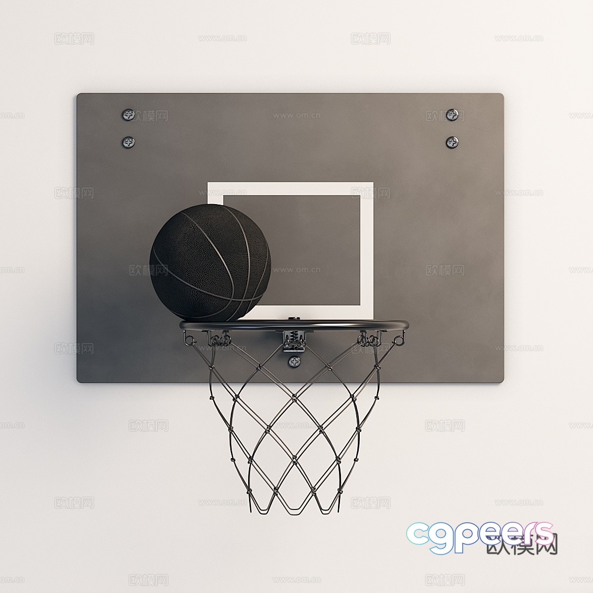 SPANST basketball stand and basketball (IKEA) 3d model SPANST basketball stand and basketball (IKEA) 3d model