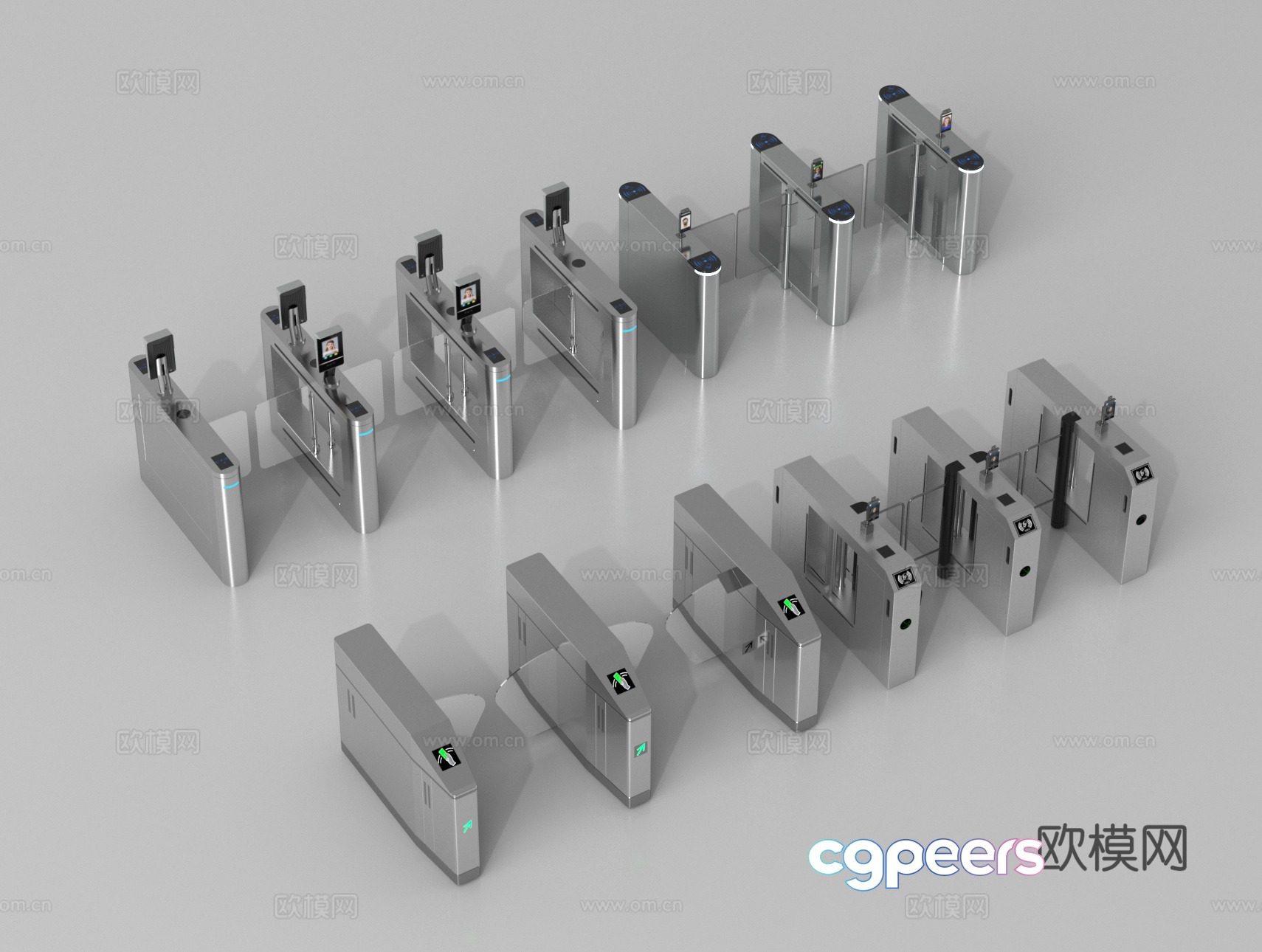 Modern other public equipment, gate, access control machine, gate, sensor gate, gate gate 3D model