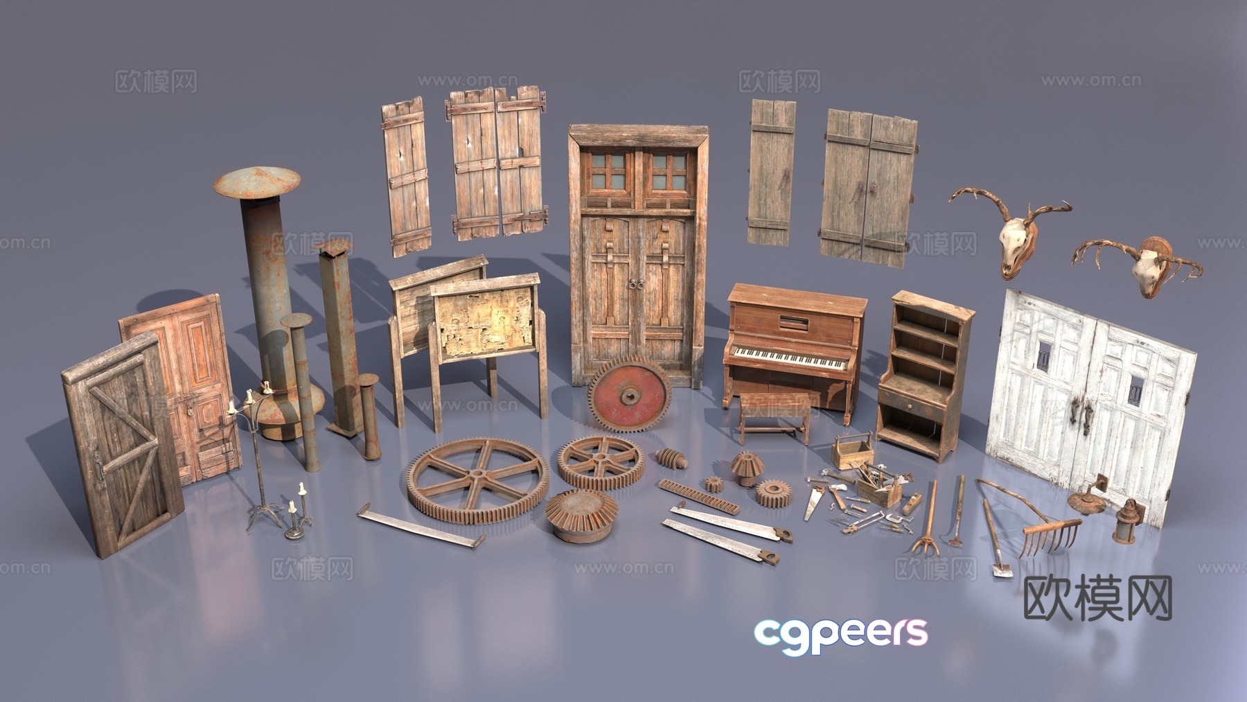 Retro repair tools 3d model