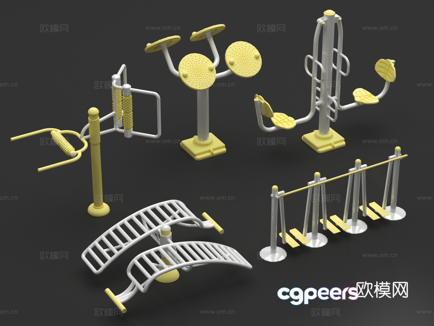 Fitness equipment park fitness equipment 3d model Fitness equipment park fitness equipment 3d model