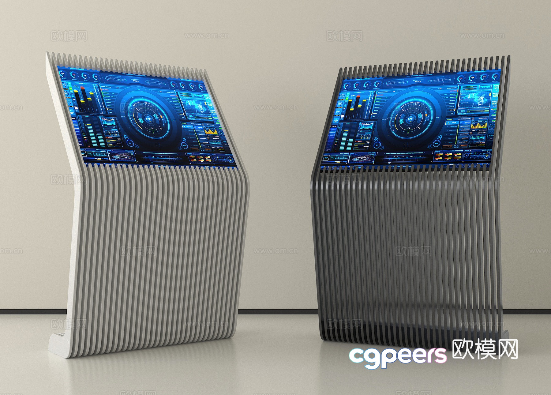 Modern all-in-one machine, inquiry machine, guidance screen, number calling machine 3D model Modern all-in-one machine, inquiry machine, guidance screen, number calling machine 3D model