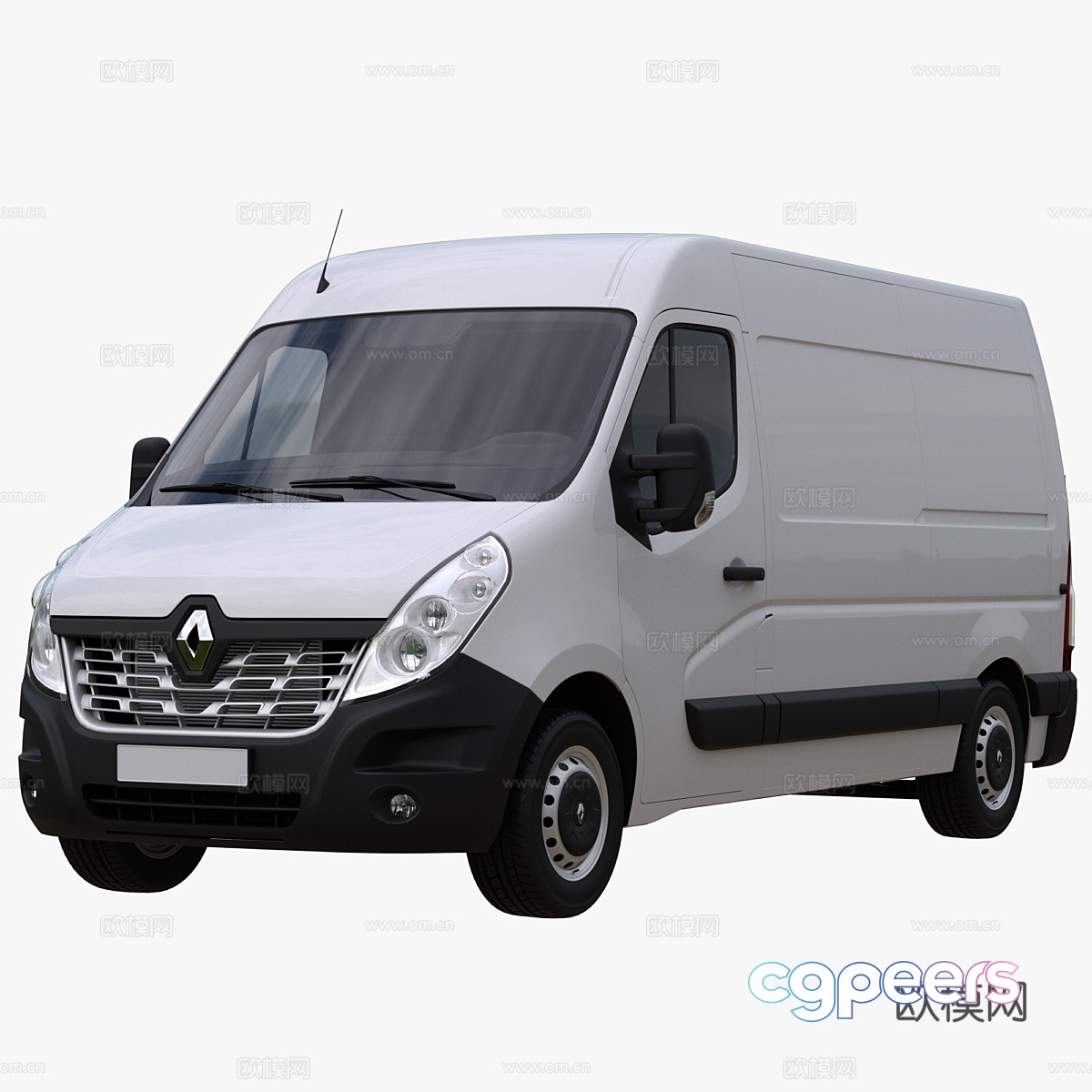 Renault Master L2H2 van 3d model Renault Master L2H2 van 3d model