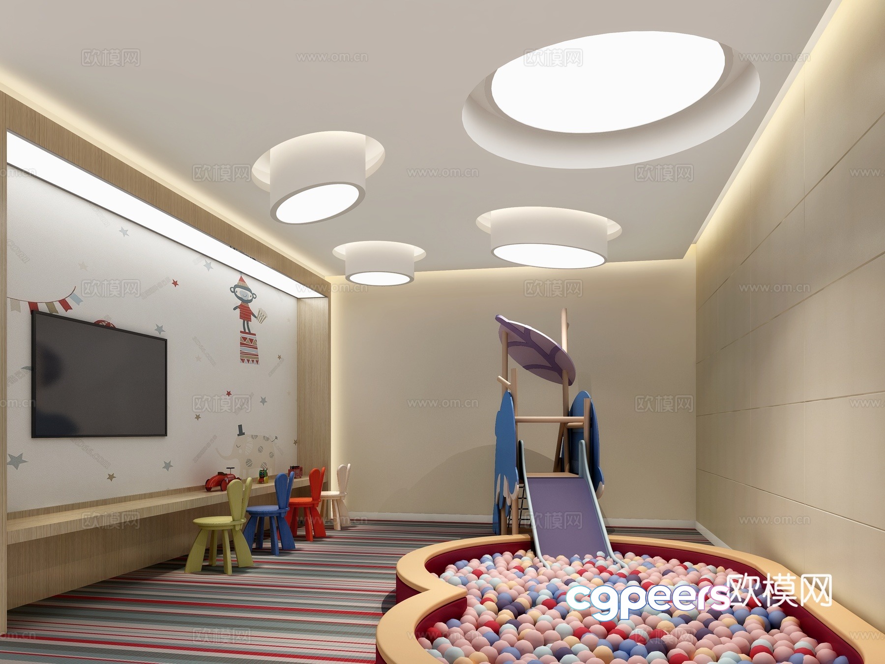 Children's play area 3d model Children's play area 3d model