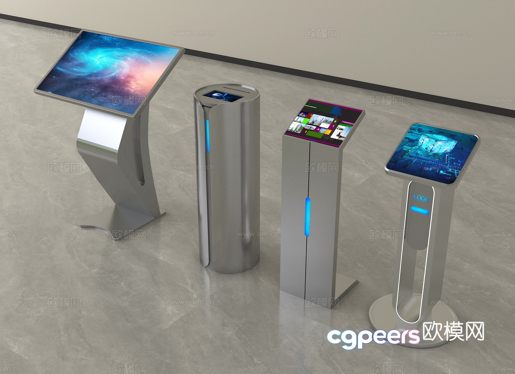 Modern all-in-one machine, inquiry machine, touch all-in-one machine 3D model Modern all-in-one machine, inquiry machine, touch all-in-one machine 3D model