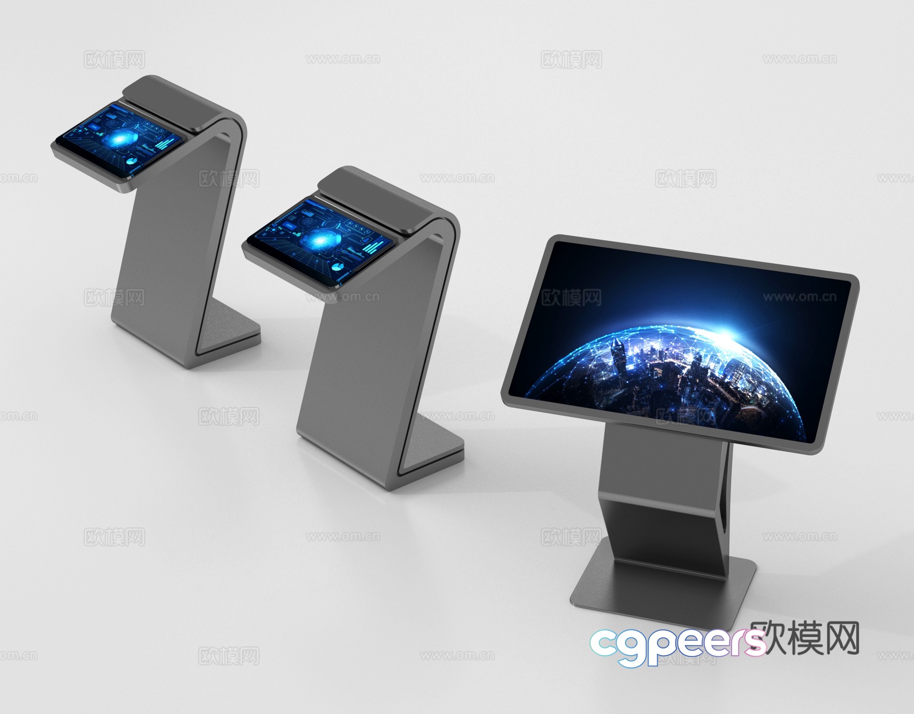 Modern self-service terminal inquiry machine 3D model