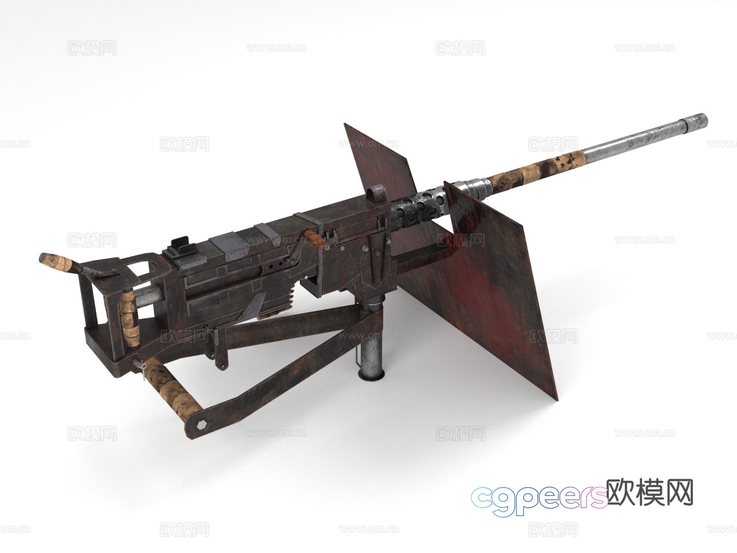 machine gun heavy weapon firearm weapon 3d model machine gun heavy weapon firearm weapon 3d model