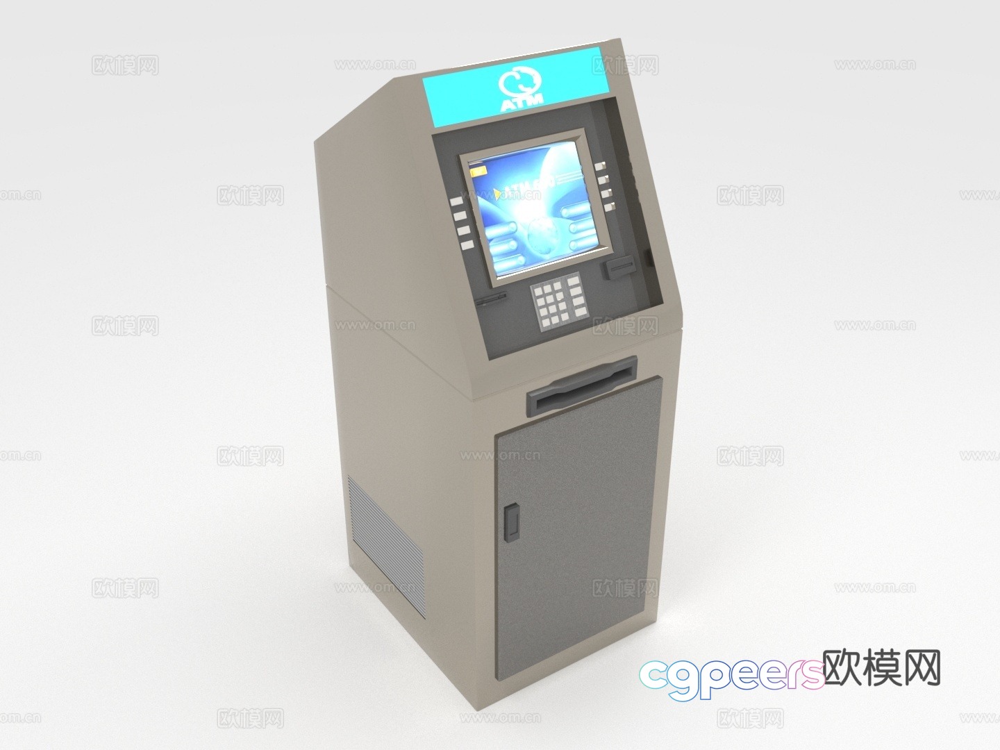 Teller machine, bank self-service equipment, ATM machine, cash deposit and withdrawal machine 3D model Teller machine, bank self-service equipment, ATM machine, cash deposit and withdrawal machine 3D model