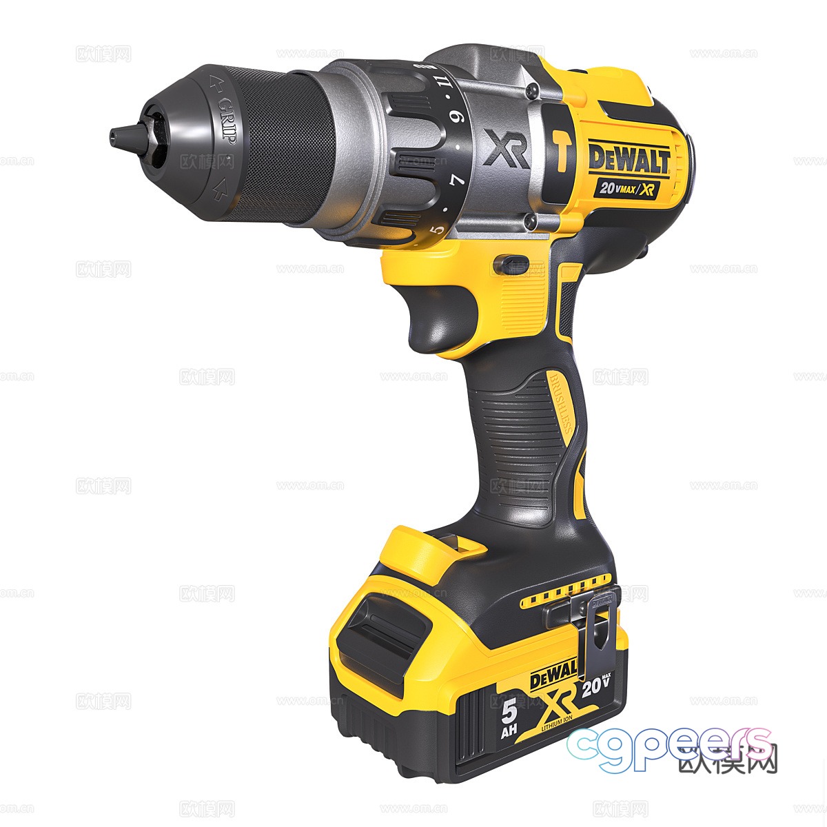 DEWALT modern electric drill tool 3d model DEWALT modern electric drill tool 3d model