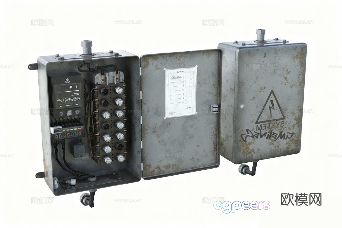 Modern distribution box cabinet 3d model Modern distribution box cabinet 3d model