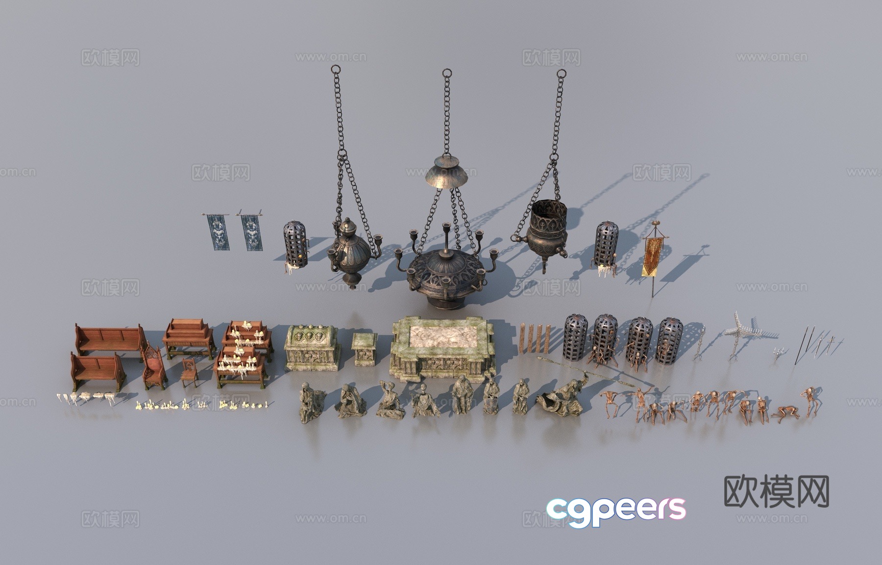 Dark style item 3d model Dark style item 3d model