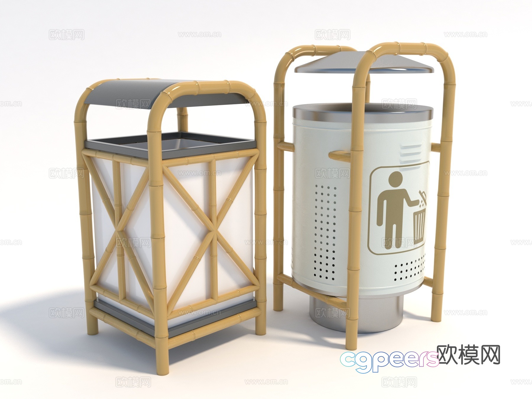 Modern style trash can 3d model Modern style trash can 3d model