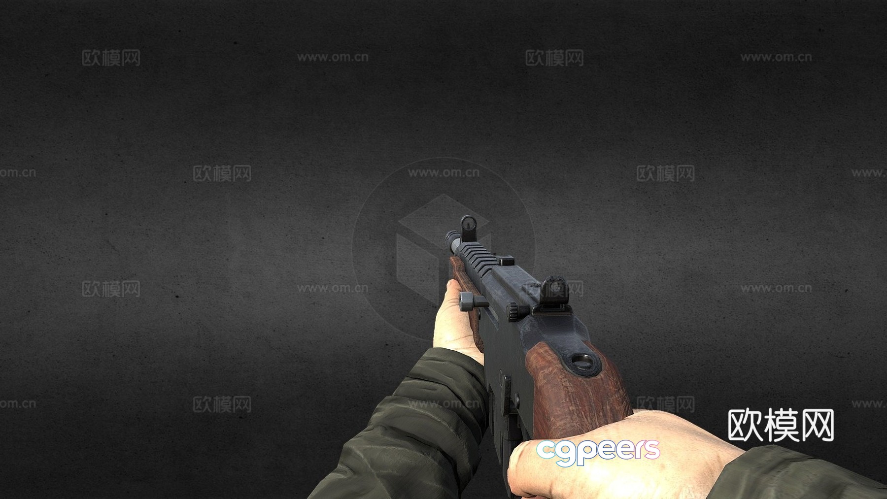 Animated rifle 3d model