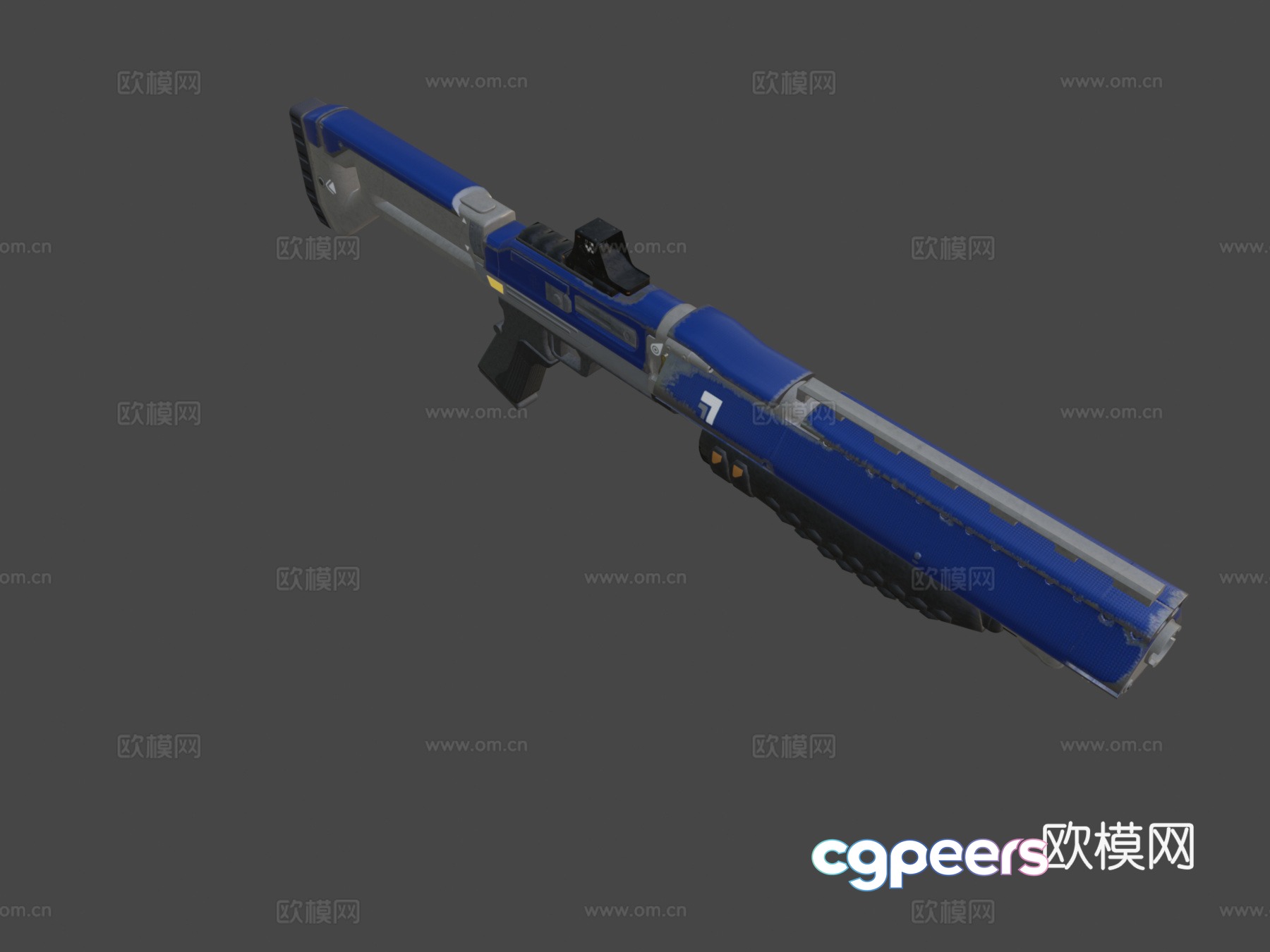 destiny shotgun 3d model