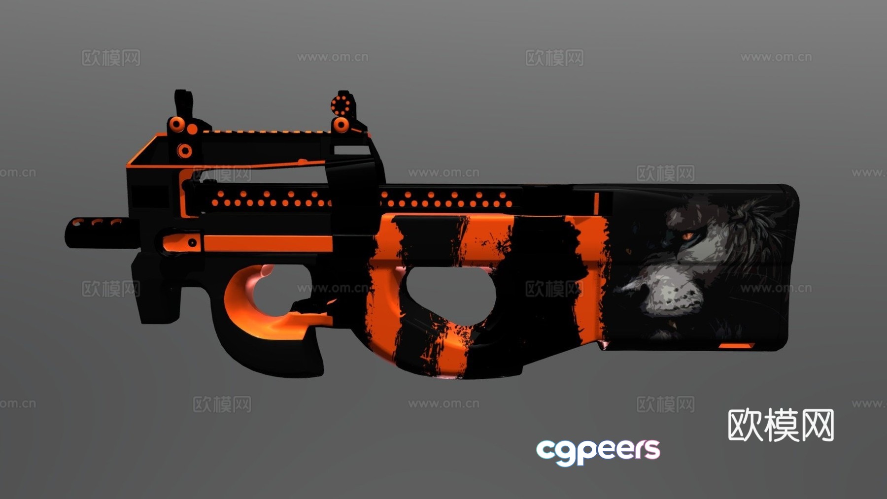 P90 brutal 3d model P90 brutal 3d model