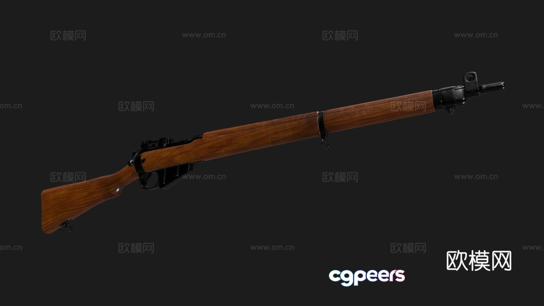 Lee Enfield No.4 Mk 2 3d model