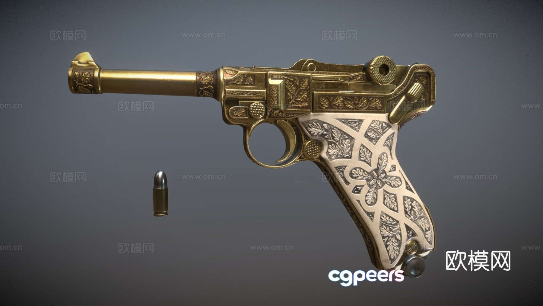 Gold Ruger 3d model