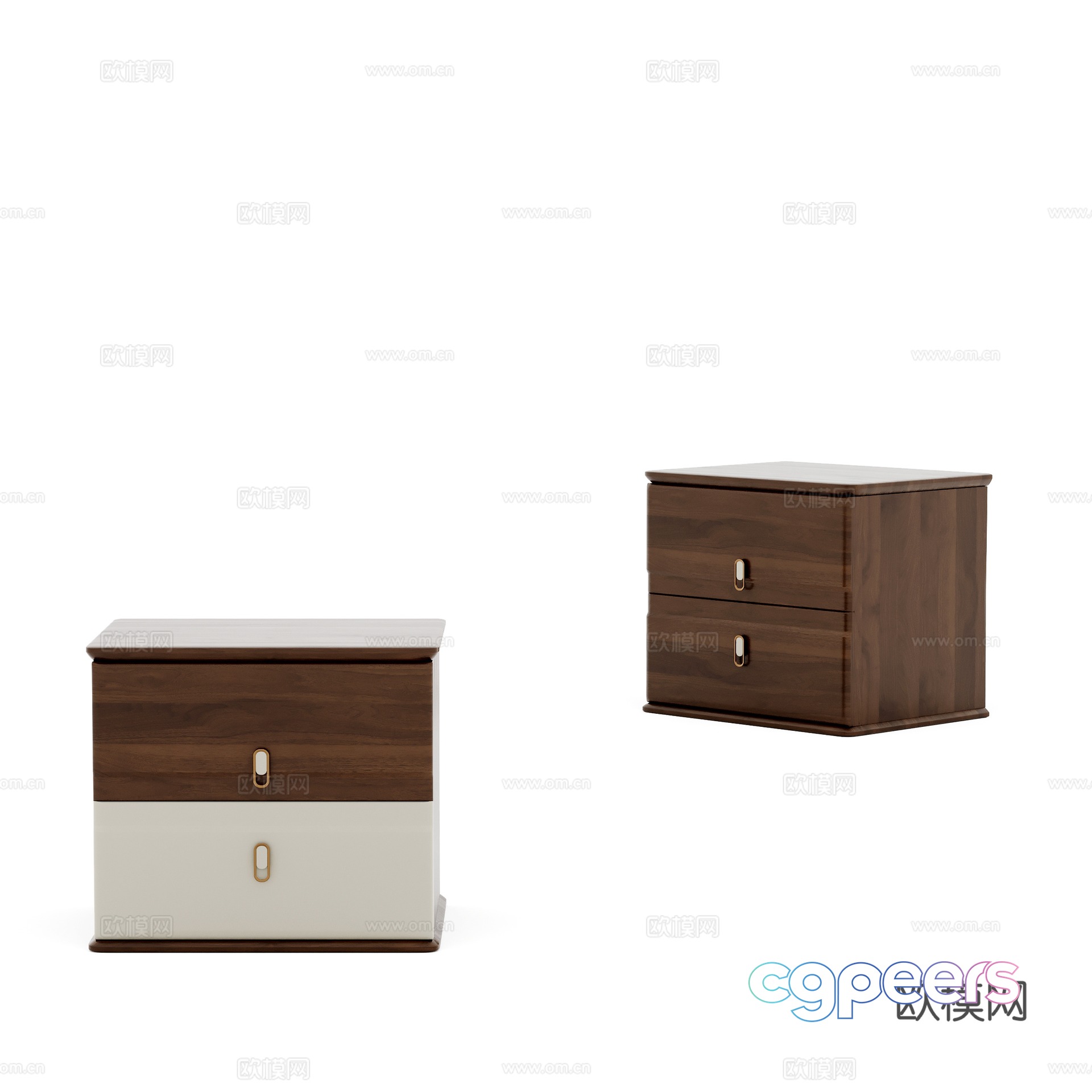 New Chinese style bedside table 3d model New Chinese style bedside table 3d model