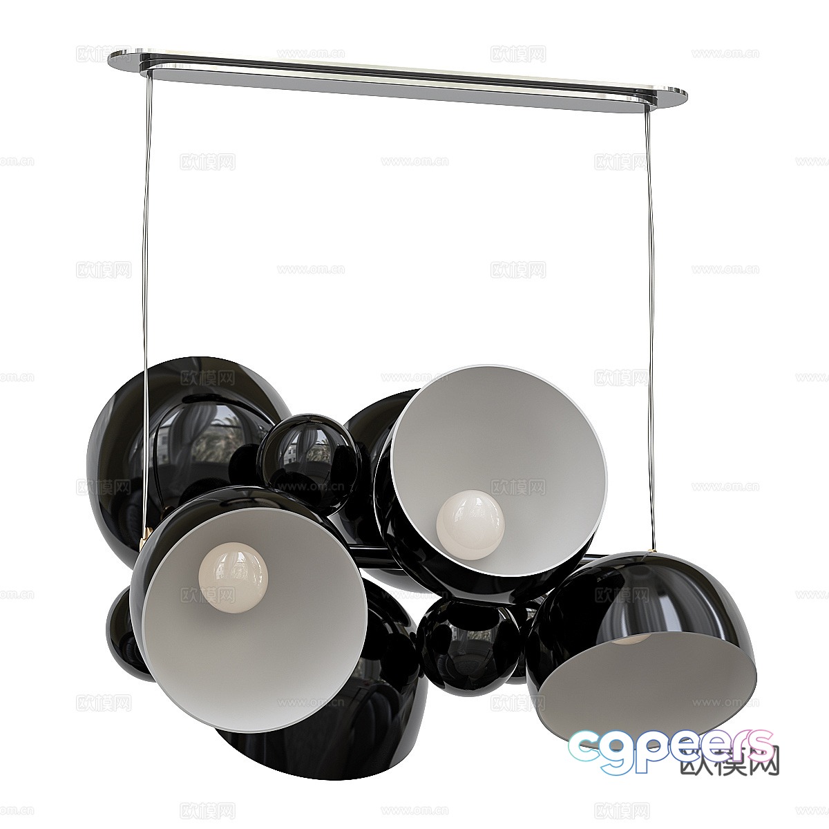 Hemispheric chandelier 3d model Hemispheric chandelier 3d model